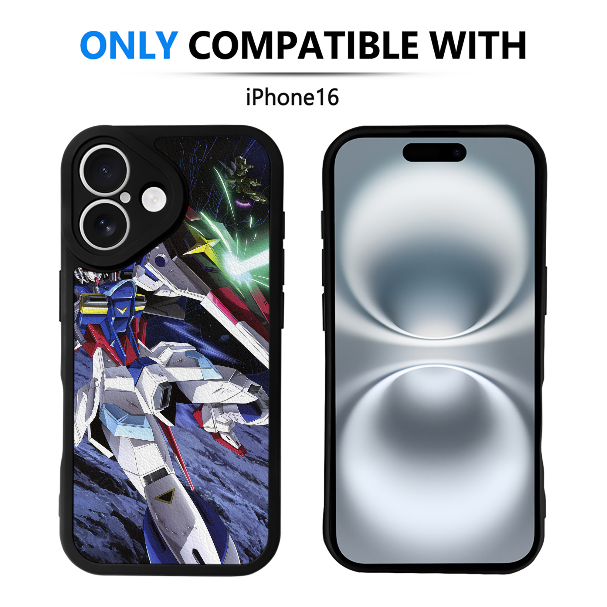 （画像用） 機動戦士ガンダム Mobile Suit Gundam 【iPhone 16シリーズ対応】シリコンスマホケース（レザー調） 材質：シリコン